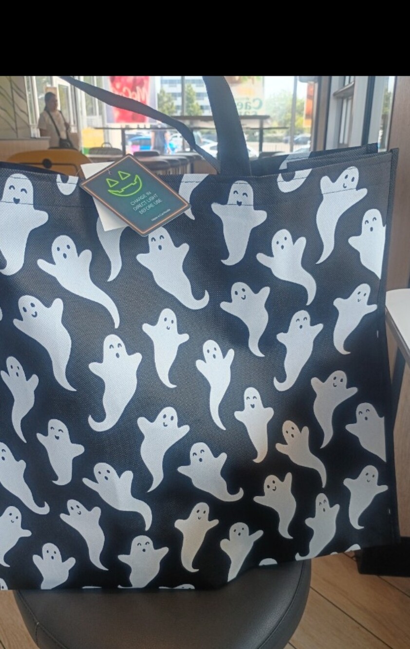 T.j.maxx Glow In The Dark  reusable tote Halloween Ghost (2)
